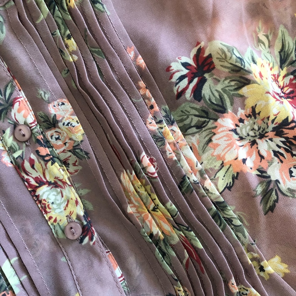 Light purple floral tank top - Picture 2 of 2